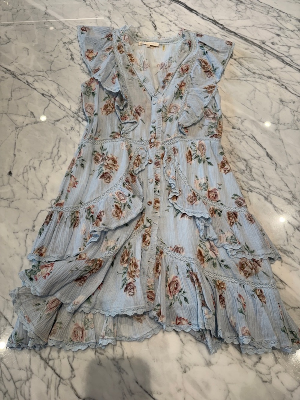 LOVESHACKFANCY
India Ruffle Mini Dress - Picture 4 of 16